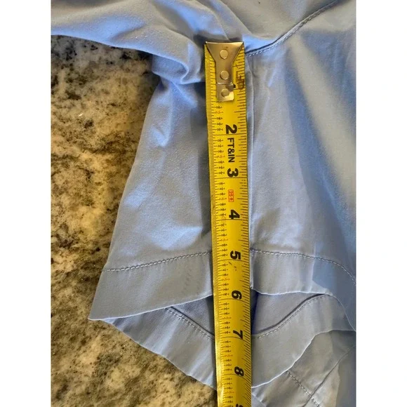 LL Bean Favorite Fit Chino Shorts Womens 18 Light Blue Summer Cotton Casual 6in - Picture 7 of 7